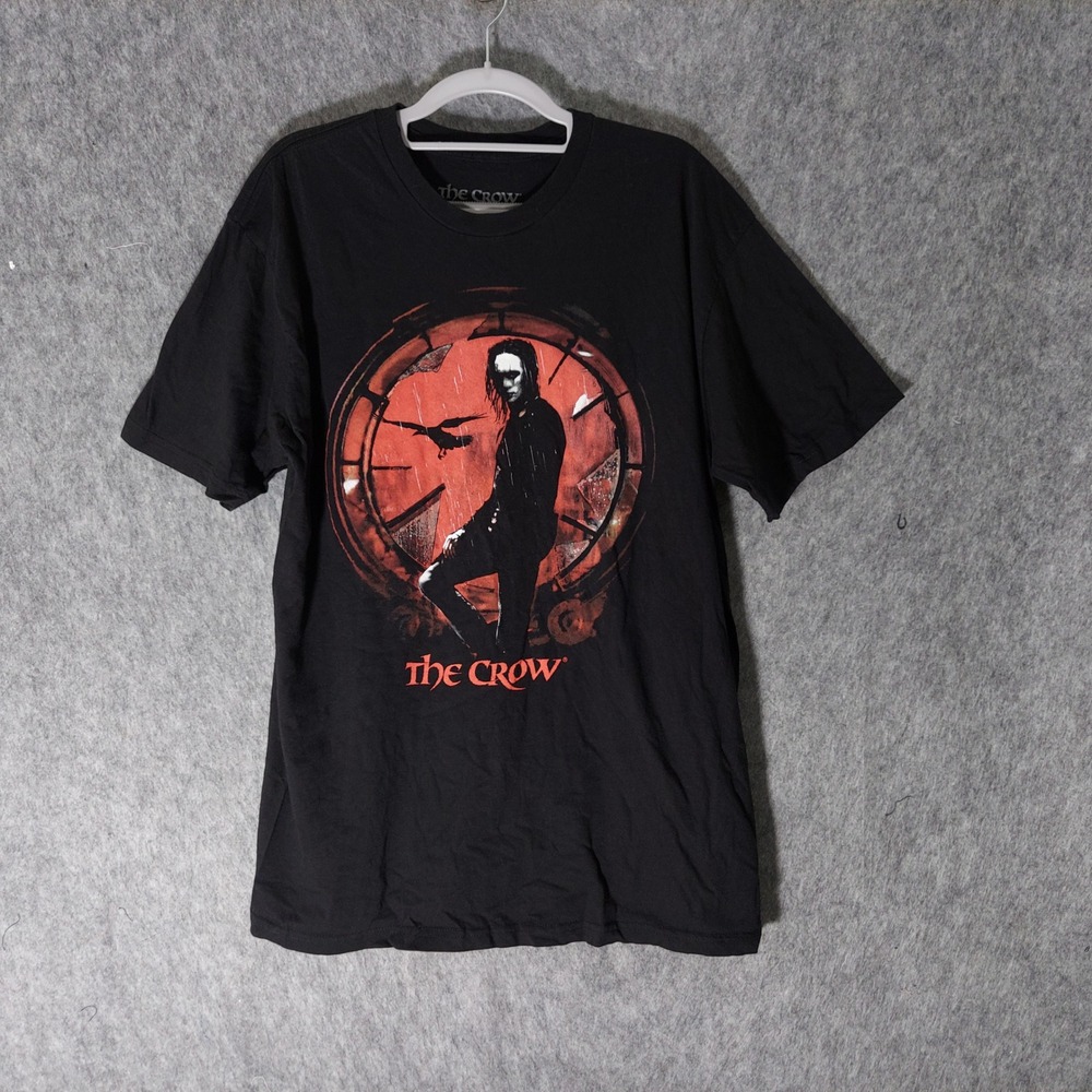 Fright Rags Men Cotton The Crow Movie Graphic T-Shirt XL Black Goth Eric Draven